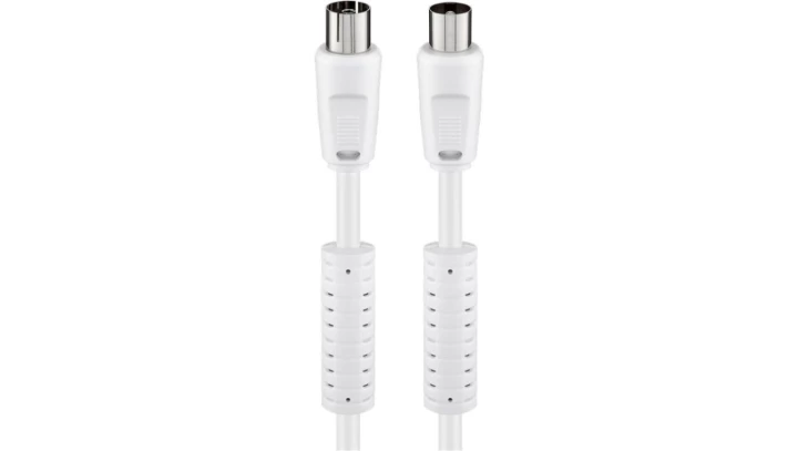 Przewód antenowy IEC 7,5m biały 50726