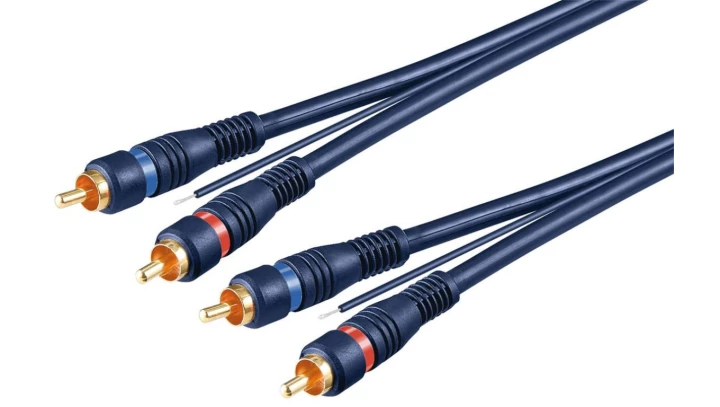 Kabel 2xRCA / 2x RCA HIGH QUALITY OFC 5m /+żyła uziemiająca/ 50175