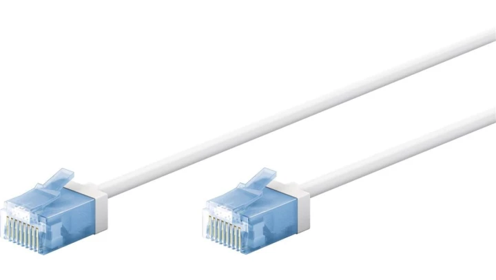 Patchcord kat.6a-0050 U/UTP SLIM LSZH-TPE biały /0,5m/ 74285