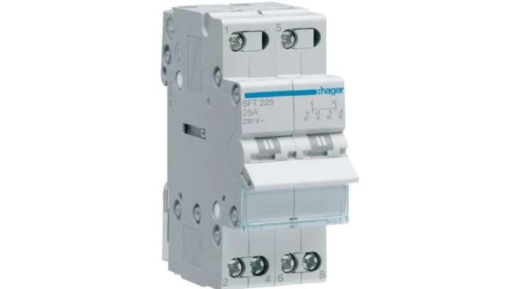 Przełącznik modułowy I-0-II 25A 2P SFT225