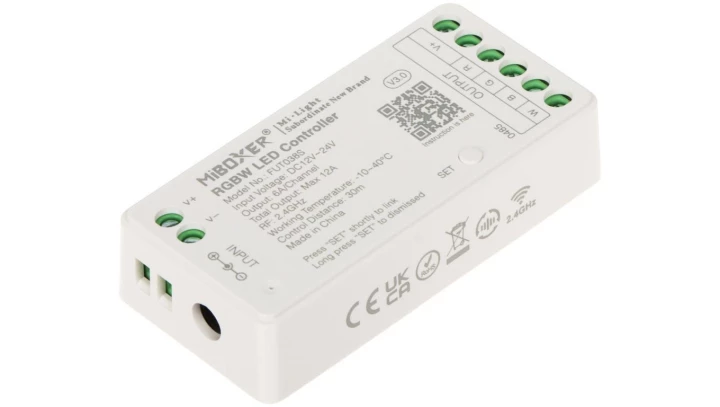 Kontroler led strefowy RGBW 12A 144W 12V strefowy RF 2,4ghz MI-Light FUT038s