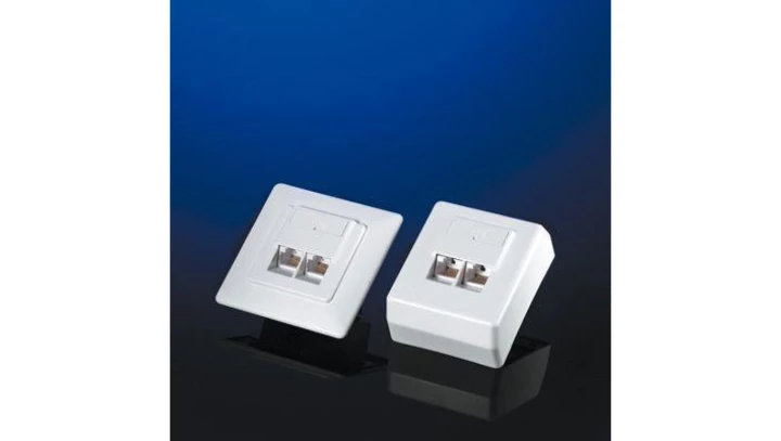 ROLINE Gniazdo ścienne Kat. 6, podwójne, nieekranowane, natynkowe