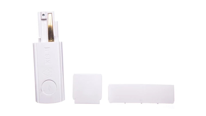 Lewostronny element zasilający dla połączenia zasilania z zaślepką biały ZRS750 EPSL WH 8711559381145 910500187215