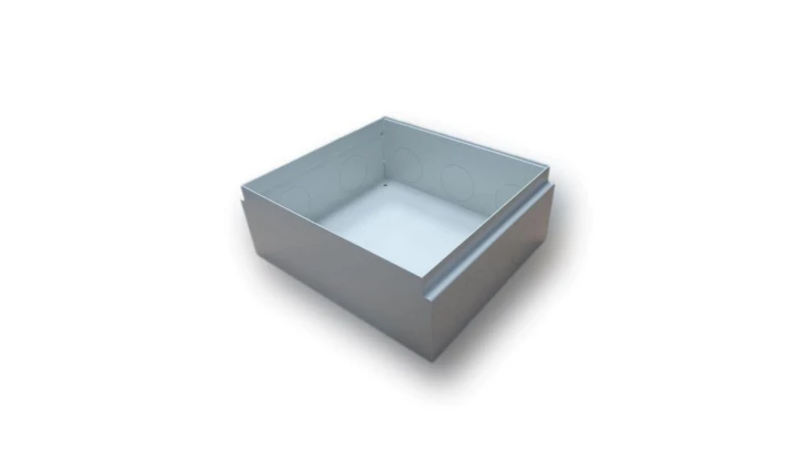 Obudowa płytka do betonu do puszki podłogowej EM/FLB-SCF245P i EM/FLB-SCF245PS wym. (szer. x dł. x gł.) 220x252x82 mm masa 1,1 k