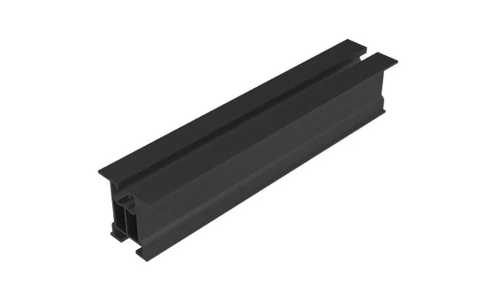 Profil aluminiowy bez ścianek bocznych z kanałem na śrubę teową i wpust - E-67-2220-CZ