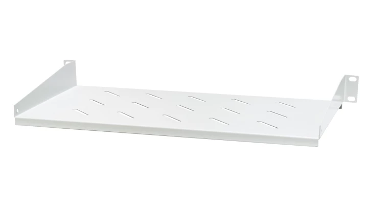półka stała 19, 1U, o gł. 250 mm., mocowana z przodu RAL 7044 szary, EM/JE06-250
