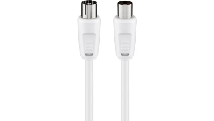 Przewód antenowy IEC 7,5m biały 11513