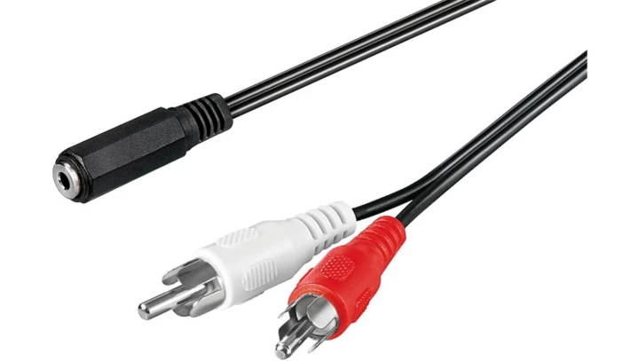 Przewód adapter Jack 3,5mm - 2x RCA 1,4m 50442