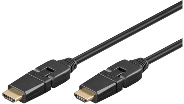 Kabel HDMI™ 360 o dużej szybkości z Ethernetem, 5m, czarny, 61292