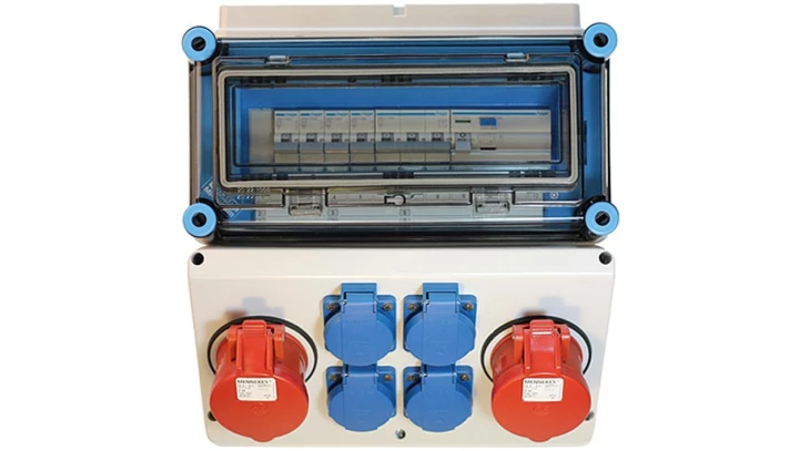 Rozdzielnica gnizadowa 2x32A 400V, 4x16A 230V IP44 Mi-GN/Z 400003