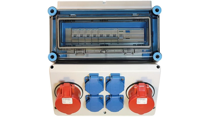 Rozdzielnica gniazdowa 1x16A 1x32A 400V, 4x16A 230V IP44 Mi-GN/Z 400002