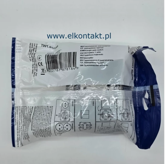 Simon 55 Łącznik jednobiegunowy (moduł) 10 AX, 250 V~, szybkozłącza Czarny mat TW1.01/149