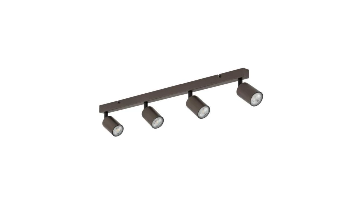 Lampa sufitowa brązowa 4x reflektorki na listwie TOP BROWN 6182 TK Lighting