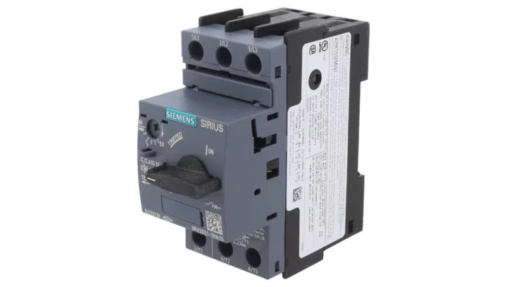 Wyłącznik wielkość S0 do ochrony silnika, CLASS 10 wyzwalacz A 5,5...8 A 3RV2021-1HA10