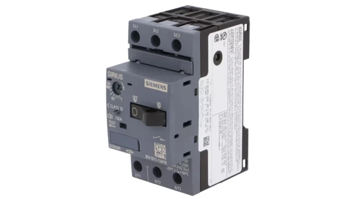 Wyłącznik silnikowy 3P 4kW 7-10A S00 3RV1011-1JA10