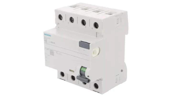 Wyłącznik różnicowoprądowy 4P 25A 0,03A typ A 30mA 230V SENTRON 5SV3342-6