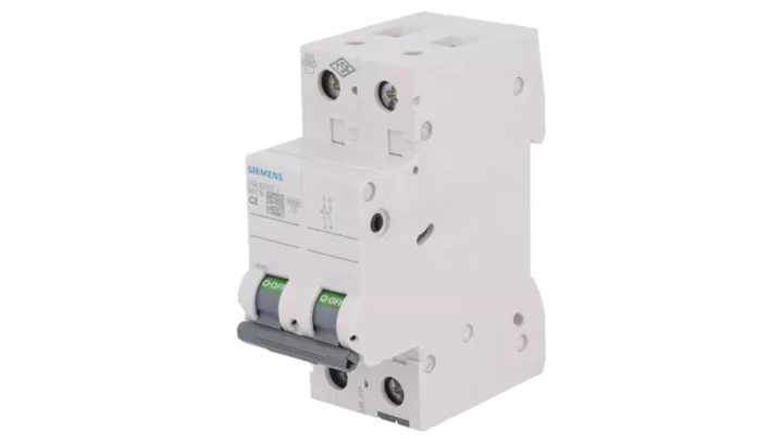 Wyłącznik nadprądowy 2P C 2A 6kA AC 5SL6202-7