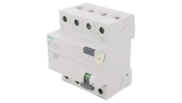 Wyłącznik różnicowoprądowy 4P 40A 0,03A Typ AC 30mA 400V SENTRON 5SV4344-0