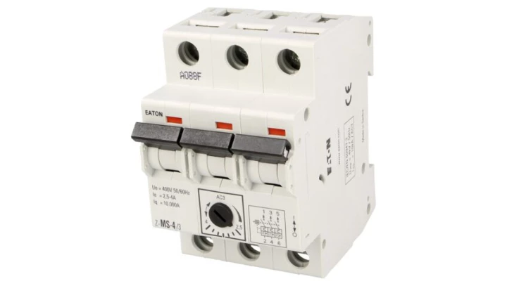 Z-MS-4.0/3 Wyłącznik silnikowy 1,5kW 220...440VAC na szynę DIN 2,5...4A
