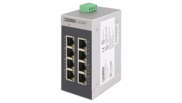 Ethernetowy Switch przemysłowy 8 portów RJ45 10/100Mb/s autokros na szynę DIN -FL SWITCH SFNB 8TX