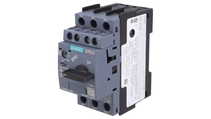 Wyłącznik silnikowy 3P 2,2kW 4-6,3A 1Z 1R S00 3RV2011-1GA15