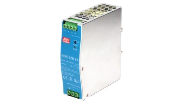 Zasilacz impulsowy AC/DC na szyne DIN 120W 90-264VAC Uwyj 24VDC 5A NDR-120-24