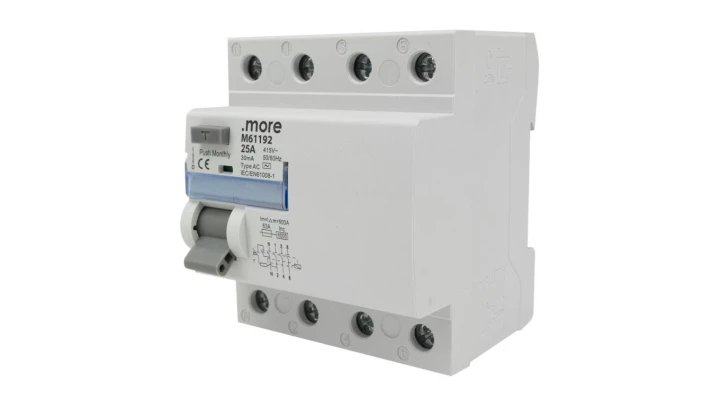 WYŁĄCZNIK RÓŻNICOWOPRĄDOWY AC 6kA 4P 25A 30mA