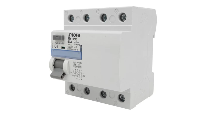 WYŁĄCZNIK RÓŻNICOWOPRĄDOWY AC 6kA 4P 63A 30mA