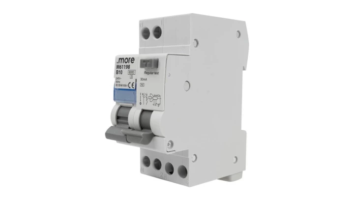 Wyłącznik różnicowo-prądowy z członem nadprądowym 1P+N B10A 30mA typAC