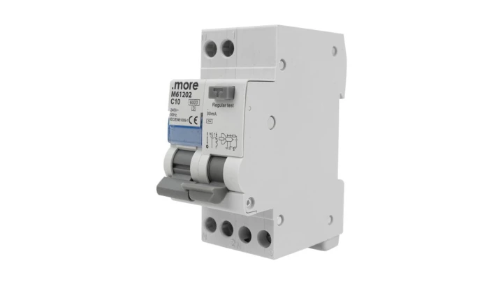 Wyłącznik różnicowo-prądowy z członem nadprądowym 1P+N C10A 30mA typAC