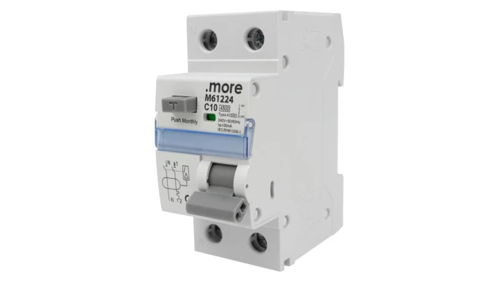 Wyłącznik różnicowo-prądowy z członem nadprądowym 2P C10A 30mA typAC