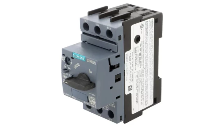 Wyłącznik silnikowy 3P 0,18kW 0,45-0,63A S00 3RV2011-0GA10