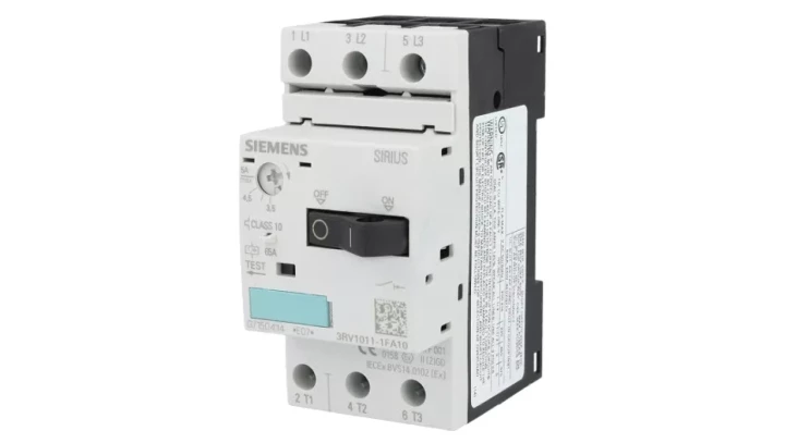 Wyłącznik silnikowy 3P 1,5kW 3,5-5A S00 3RV1011-1FA10