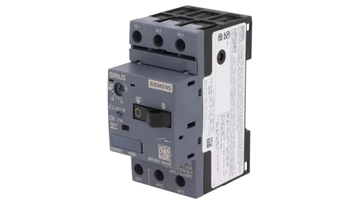 Wyłącznik silnikowy 3P 0,55kW 1,1-1,6A S00 3RV1011-1AA10