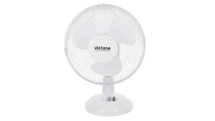 Wentylator biurkowy 230V 21W oscylacja szary 27x21x37cm VO2538