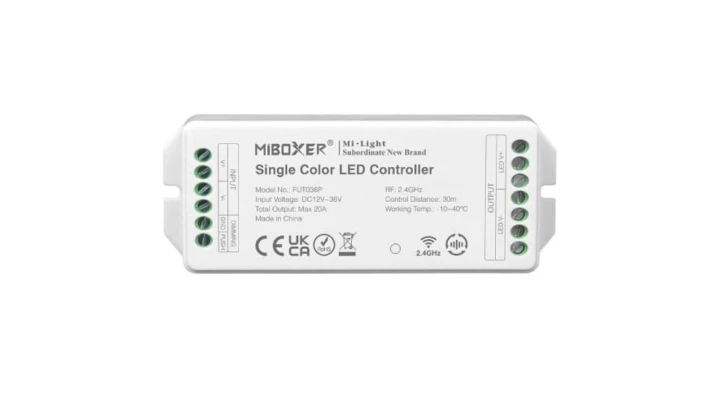 Ściemniacz strefowy RF 12V 240W 20A Mi-light fut036p Strefowy (do 4 stref) odbiornik
