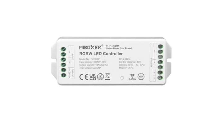 Kontroler led strefowy RGBW 20A 240W 12V strefowy RF 2,4ghz MI-Light FUT038p