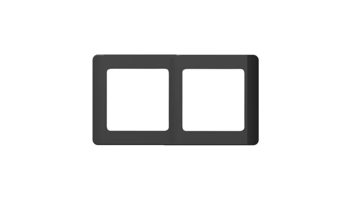 Ramka podwójna, Silva, czarna / 46419