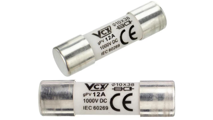 Wkładka bezpiecznikowa cylindryczna topikowa gPV 10x38 12A 1000V DC / CF-10-12A