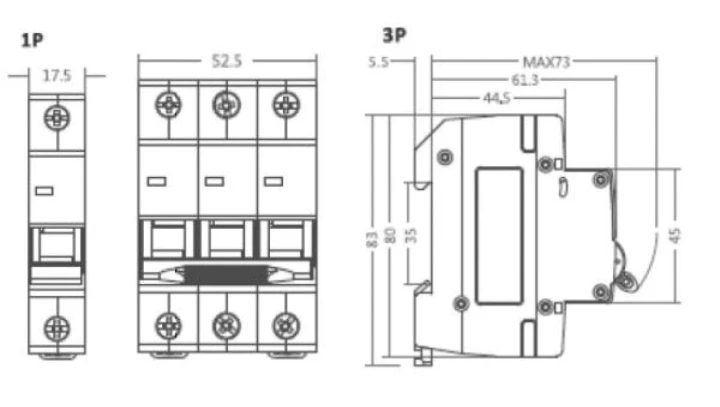 Wyłącznik nadprądowy C63 A 3P 415V SB6LC3P63A