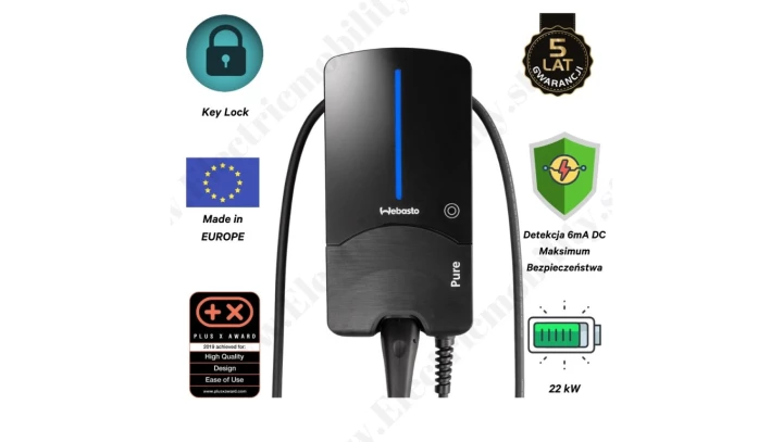 EVSE Stacja ładowania Webasto Pure Type 2 22 kW 7m