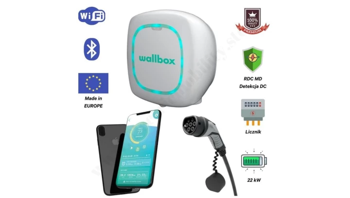 EVSE Stacja ładowania Wallbox Pulsar Plus 22kW Typu2 5m