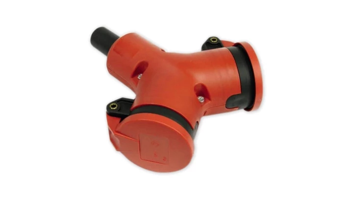 Rozgałęźnik podwójny 2P+Z czerwony PC-ABS IP44 2421200-r