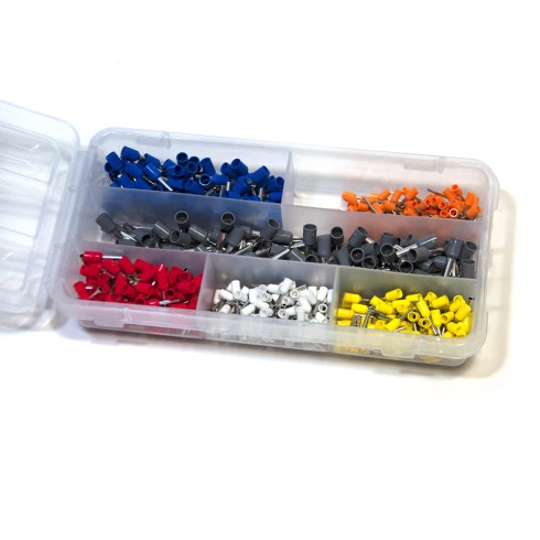 Zestaw tulejek kablowych izolowanych 0,5/0,75/1,0/1,5/2,5/4,0 w organizerze /600szt./