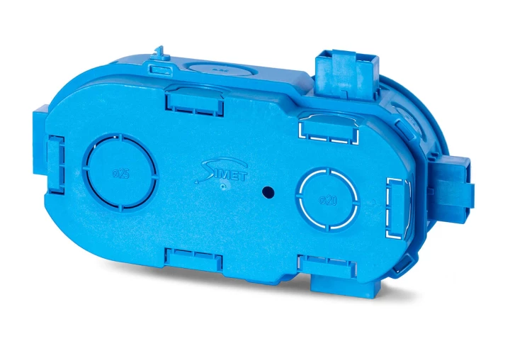 Puszka podtynkowa podwójna 60mm głęboka niebieska SE2x60G 34159203 /5szt./