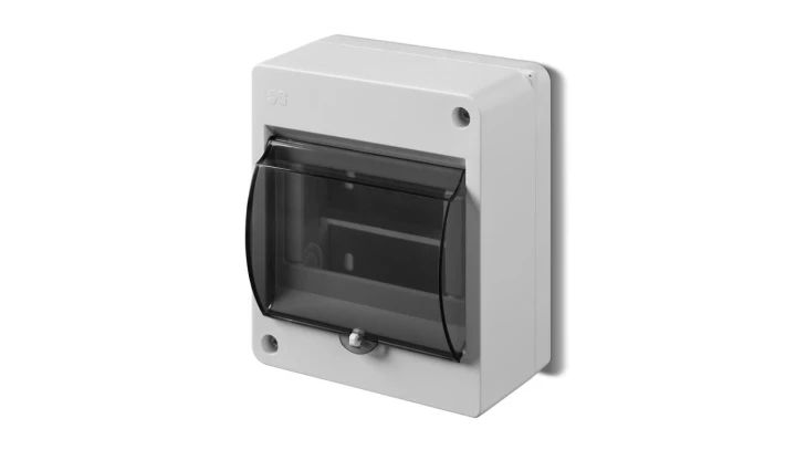 Rozdzielnica modułowa 1x5 natynkowa IP30 MINI S-5 z pokrywą dymną 2305-01