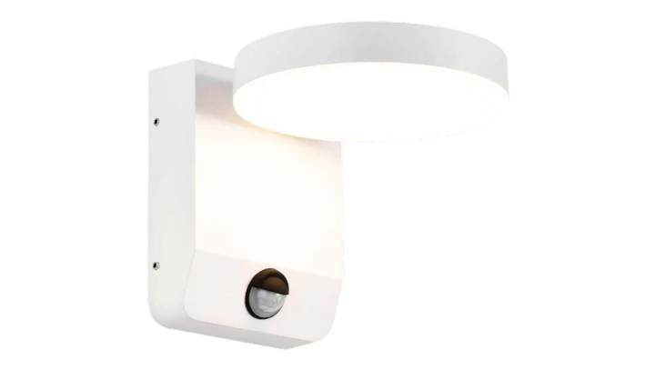 Oprawa elewacyjna LED 17W 2480lm 3000K czujnik regulowana Biała okrągła 2954