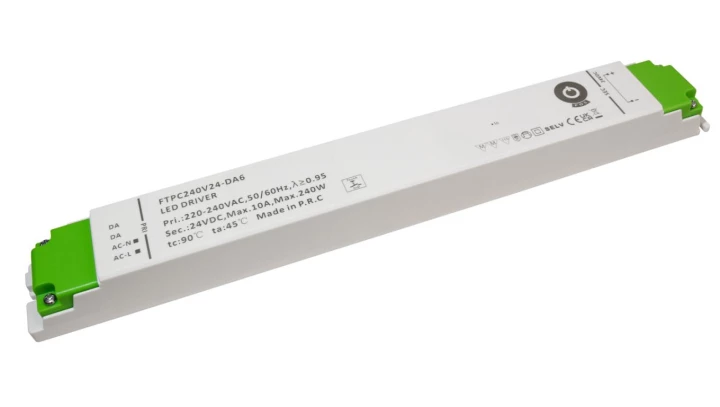 Zasilacz led FTPC240V24-DA6 240W 24V DC 10A IP20 meblowy PUSH Dimming DALI (ściemnialny przyciskiem zwiernym)