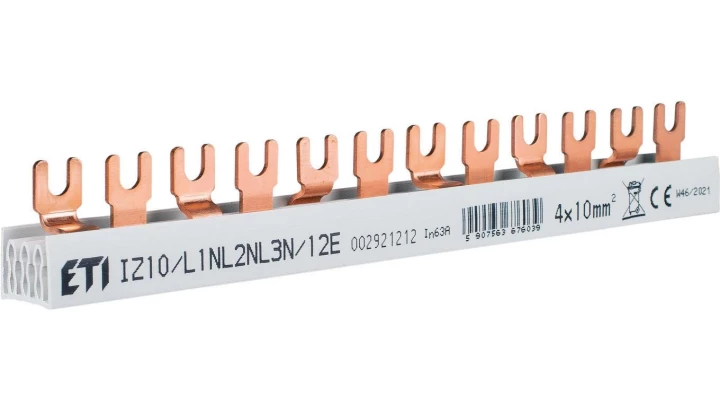 Izolowana szyna zbiorcza IZ10/L1NL2NL3N/12E