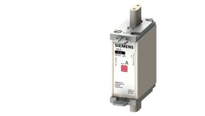 Wkładka topikowa niskonapięciowego wielkiej mocy NH000 In 100 A gG Un AC 500 V Un DC 250V 3NA6830